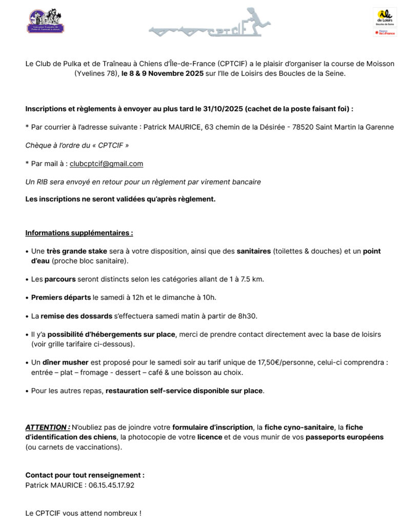 fiche information course moisson novembre 2025 1